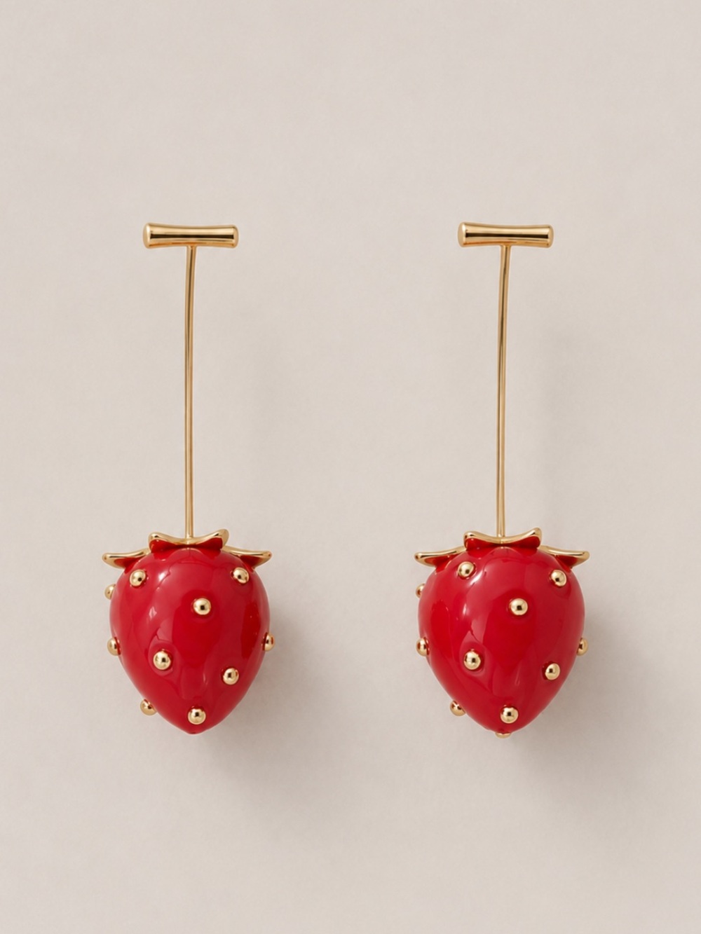 New! Preppy Colorful Strawberry Drop Earrings NWOT 5060